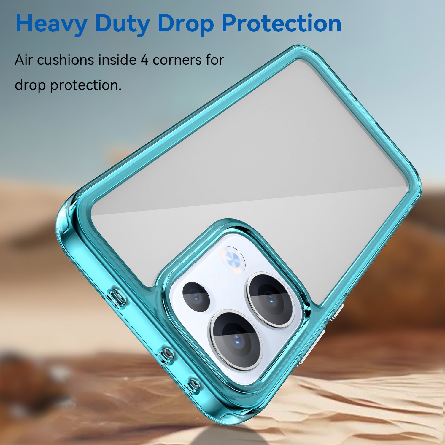 Oppo Reno 13 5G Soft Gel Case [Clear Blue]