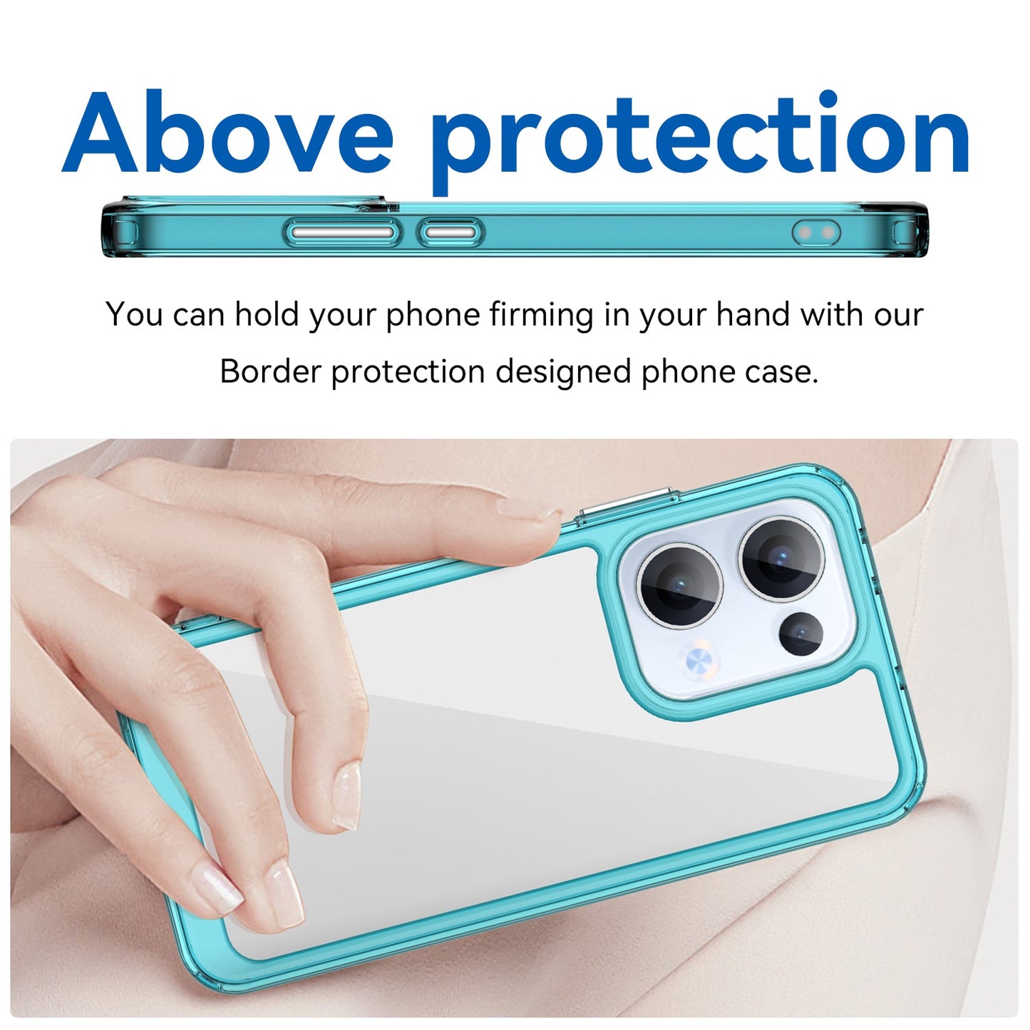Oppo Reno 13 5G Soft Gel Case [Clear Blue]