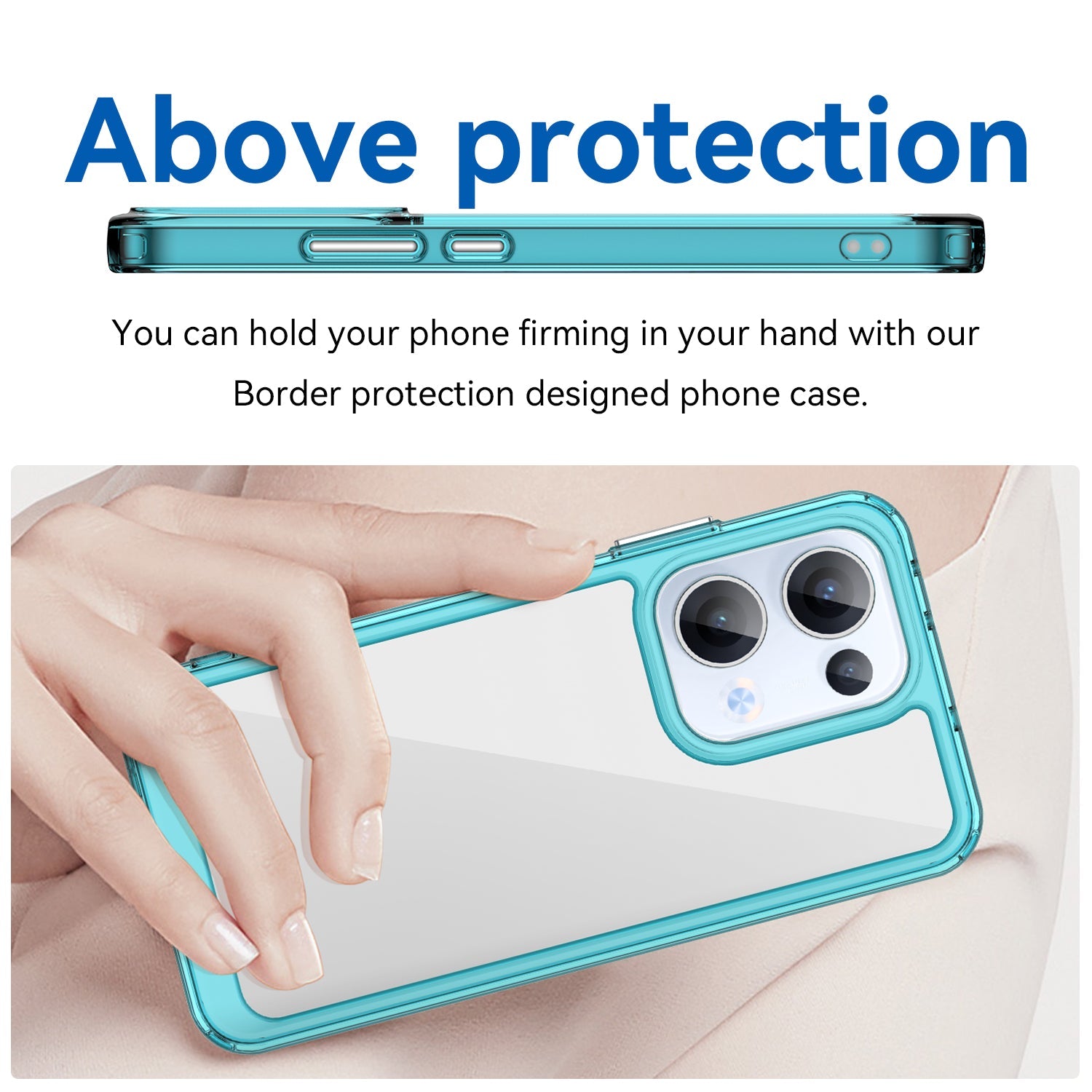 Oppo Reno 13 5G Soft Gel Case [Clear Blue]