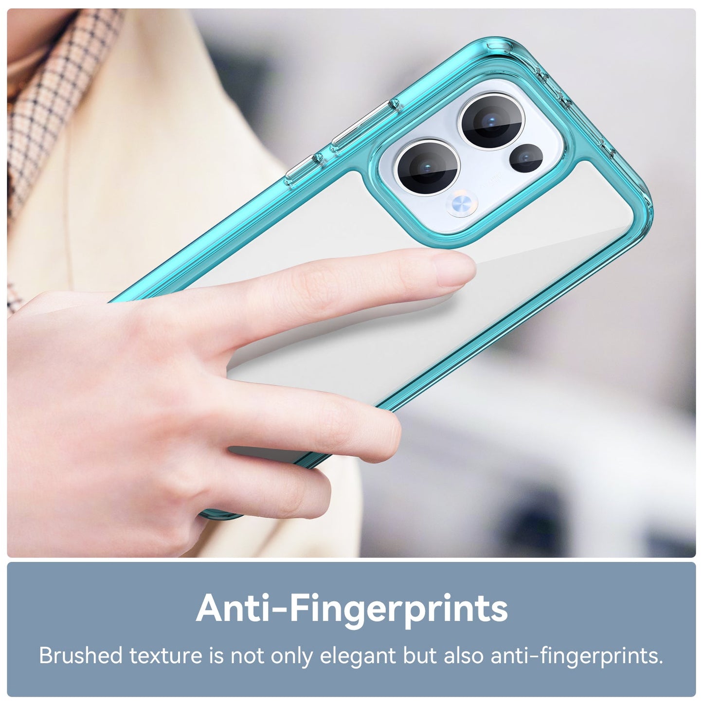 Oppo Reno 13 5G Soft Gel Case [Clear Blue]