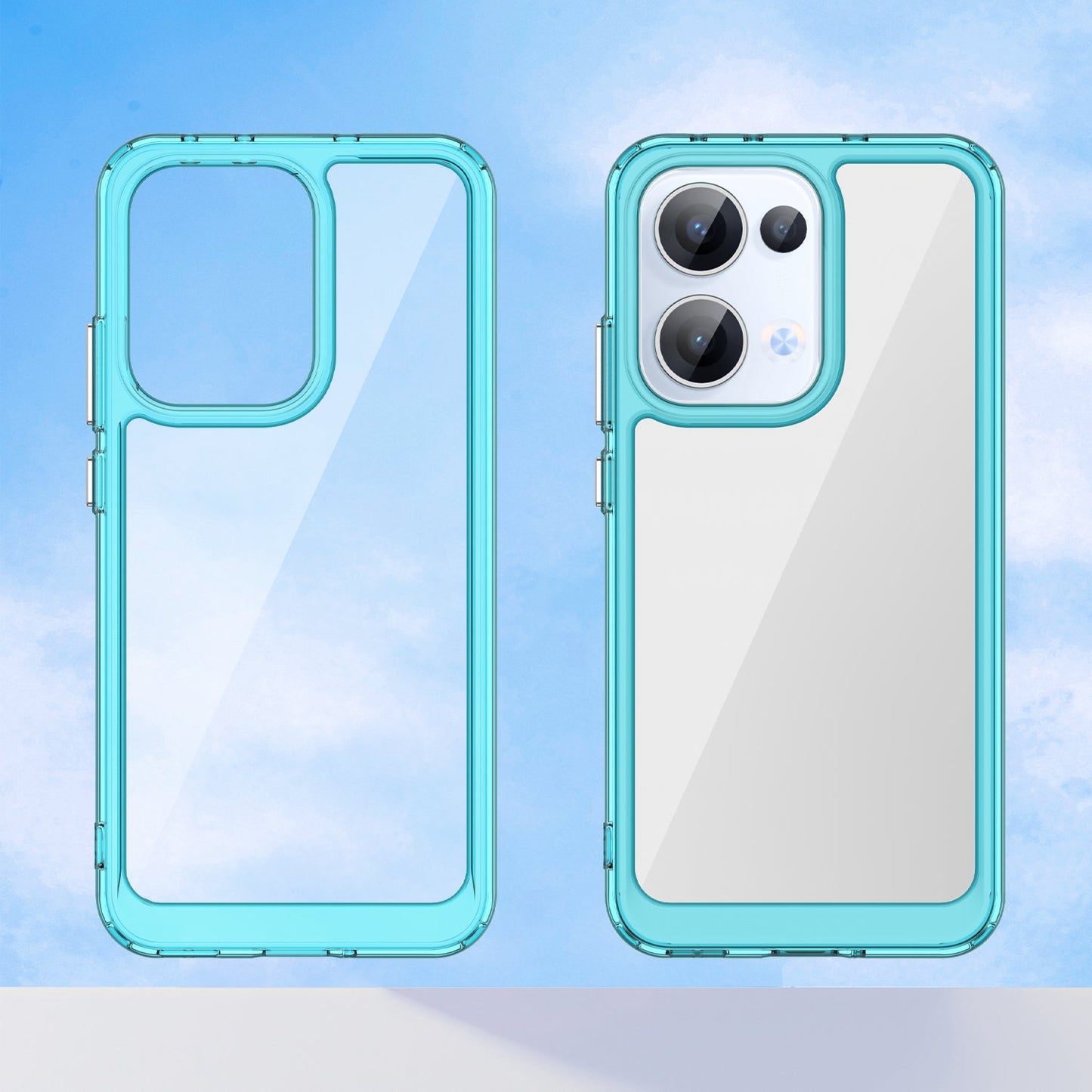 Oppo Reno 13 5G Soft Gel Case [Clear Blue]