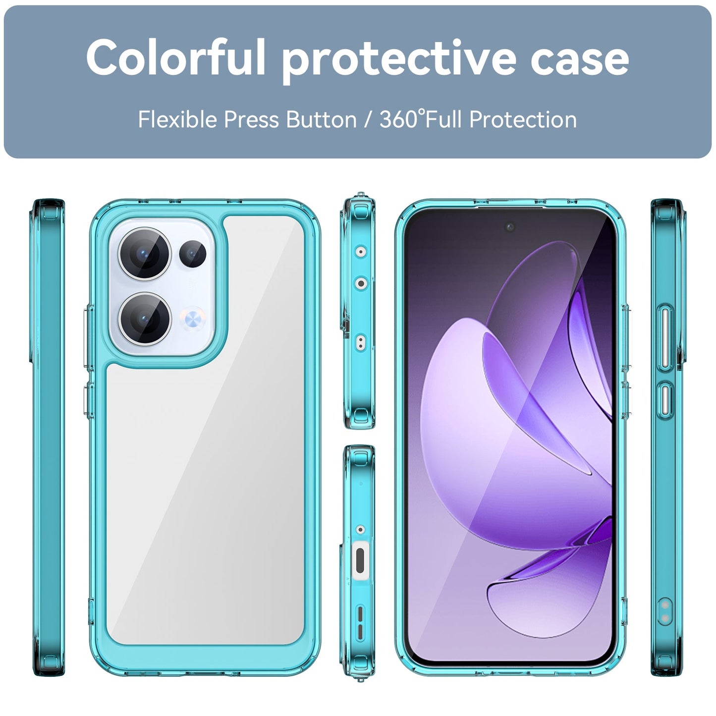 Oppo Reno 13 5G Soft Gel Case [Clear Blue]