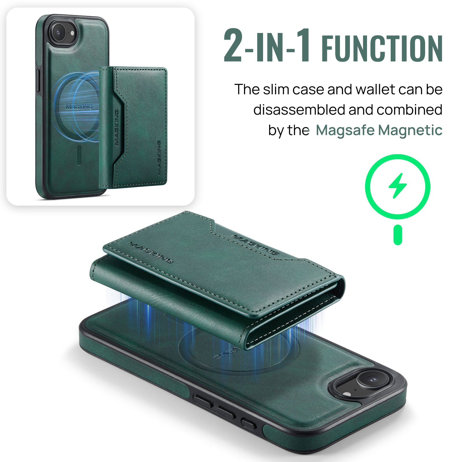 Iphone 16E Magsafe Wallet [Green]