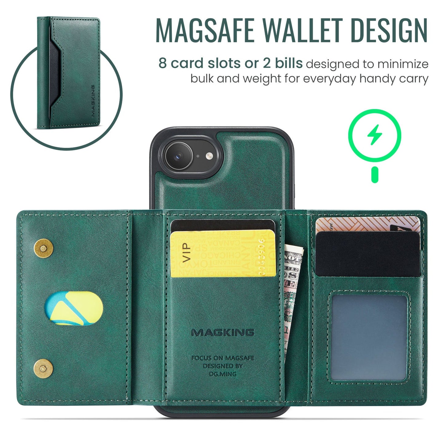 Iphone 16E Magsafe Wallet [Green]