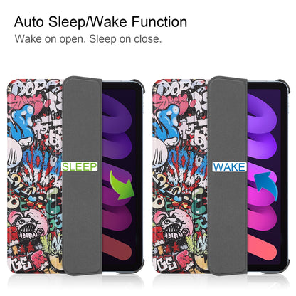 Ipad Mini 7 (A17 Pro 2024) Designer Tri-fold Case [Graffiti]