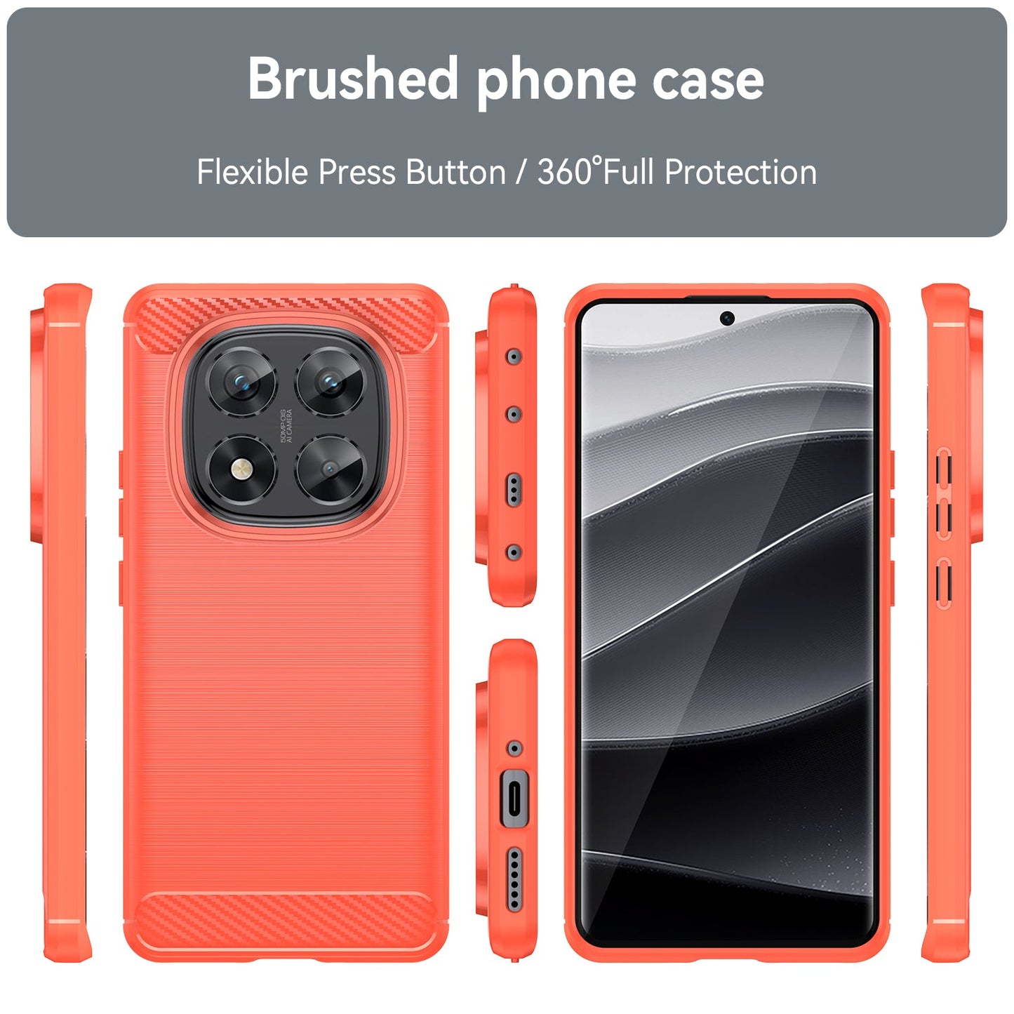 Xiaomi Redmi Note 14 Pro 5G Carbon Fibre Case [Red]