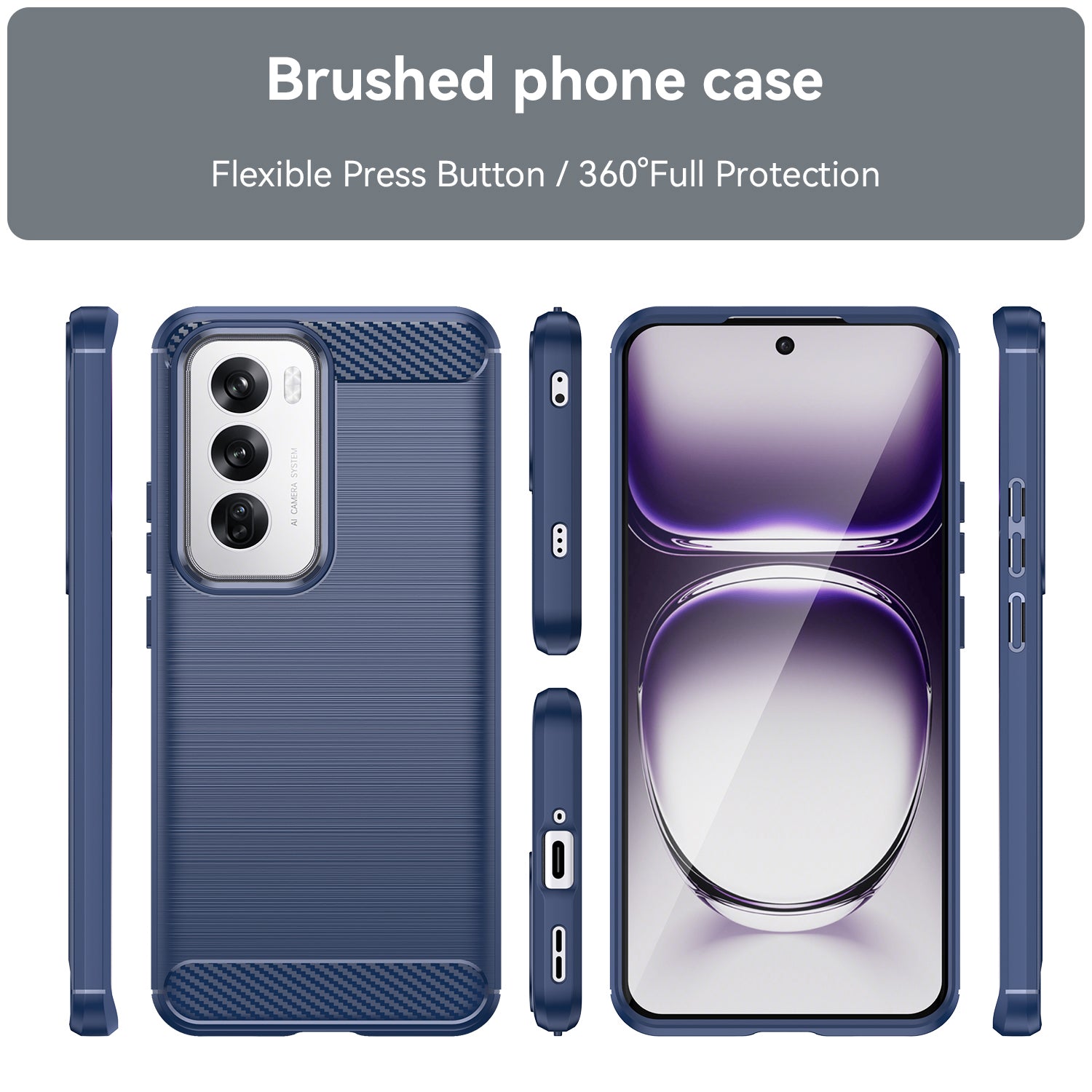 Oppo Reno 12 Carbon Fibre Case [Navy]