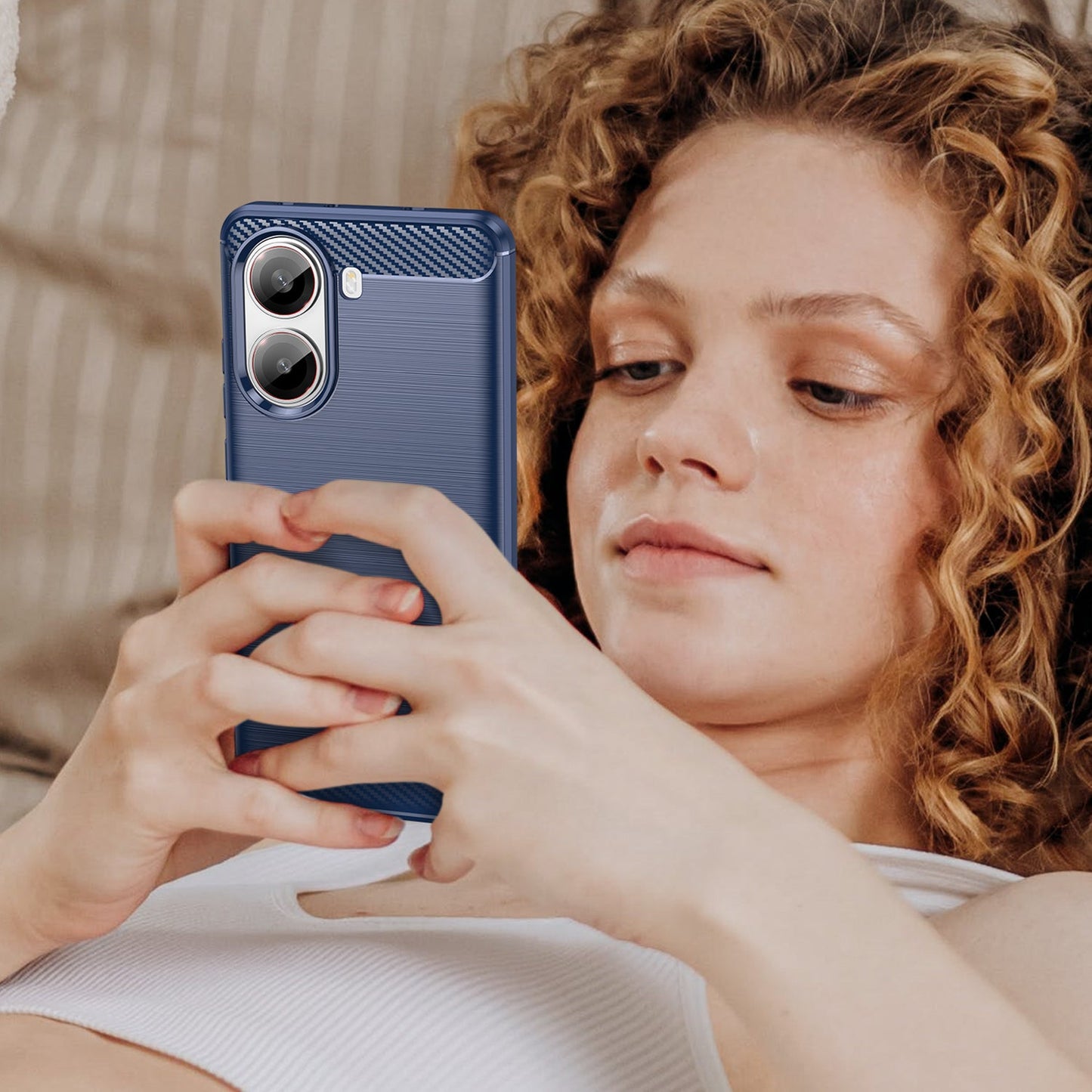 Xiaomi Poco X7 Pro Carbon Fibre Case [Navy]