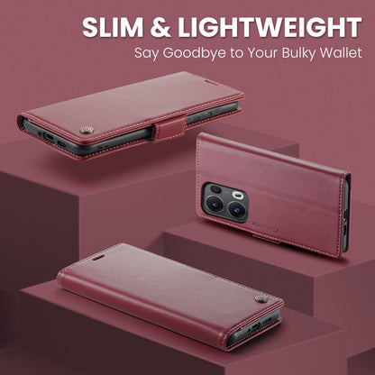 Oppo Reno 13 Pro 5G Pu Wallet Case [Maroon]
