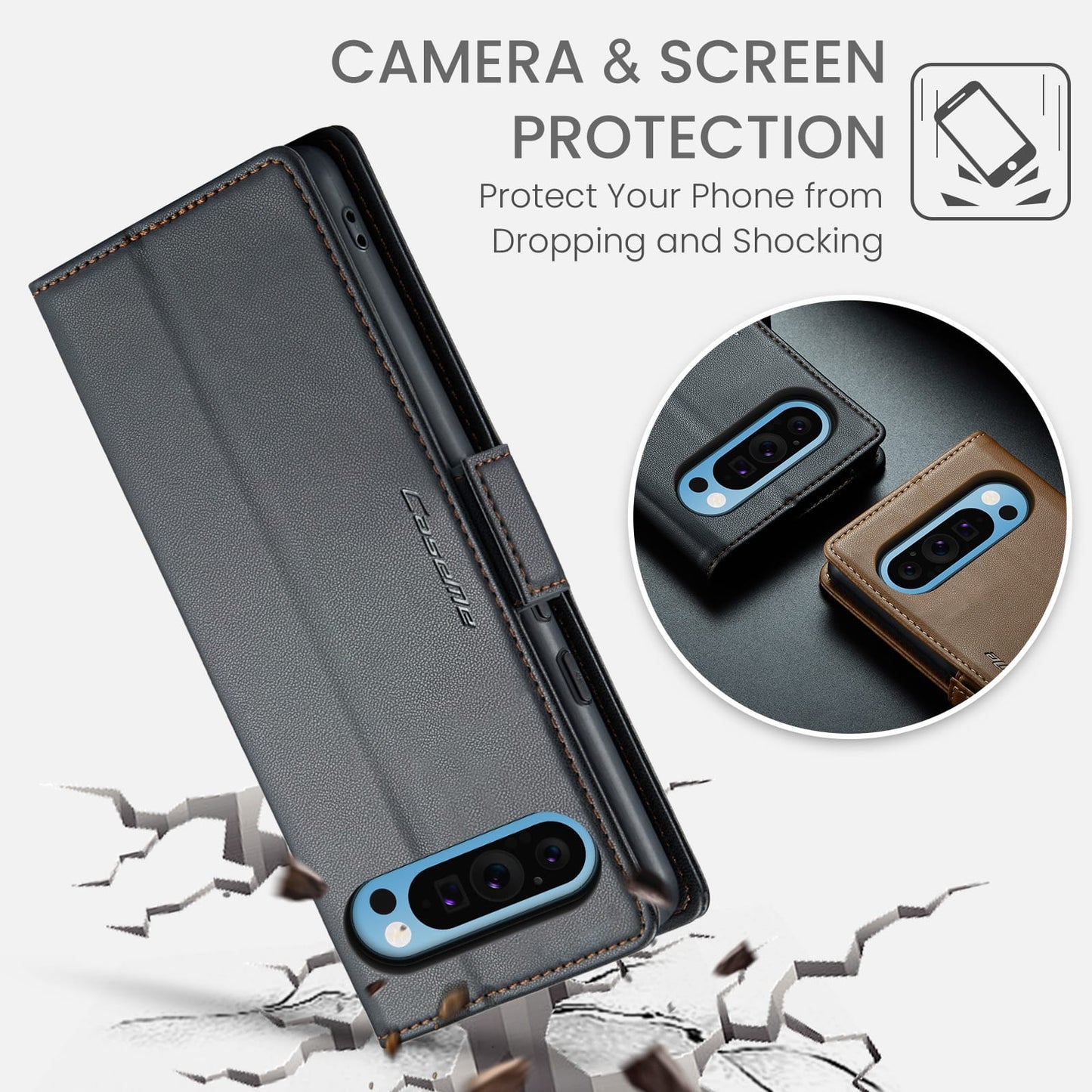 Google Pixel 10 Pro Xl Pu Wallet Case [Black]