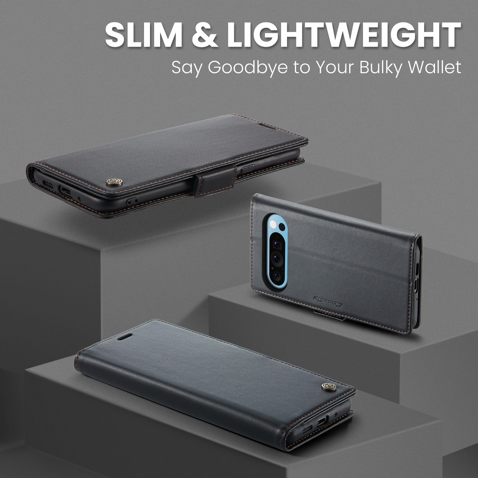 Google Pixel 10 Pro Xl Pu Wallet Case [Black]