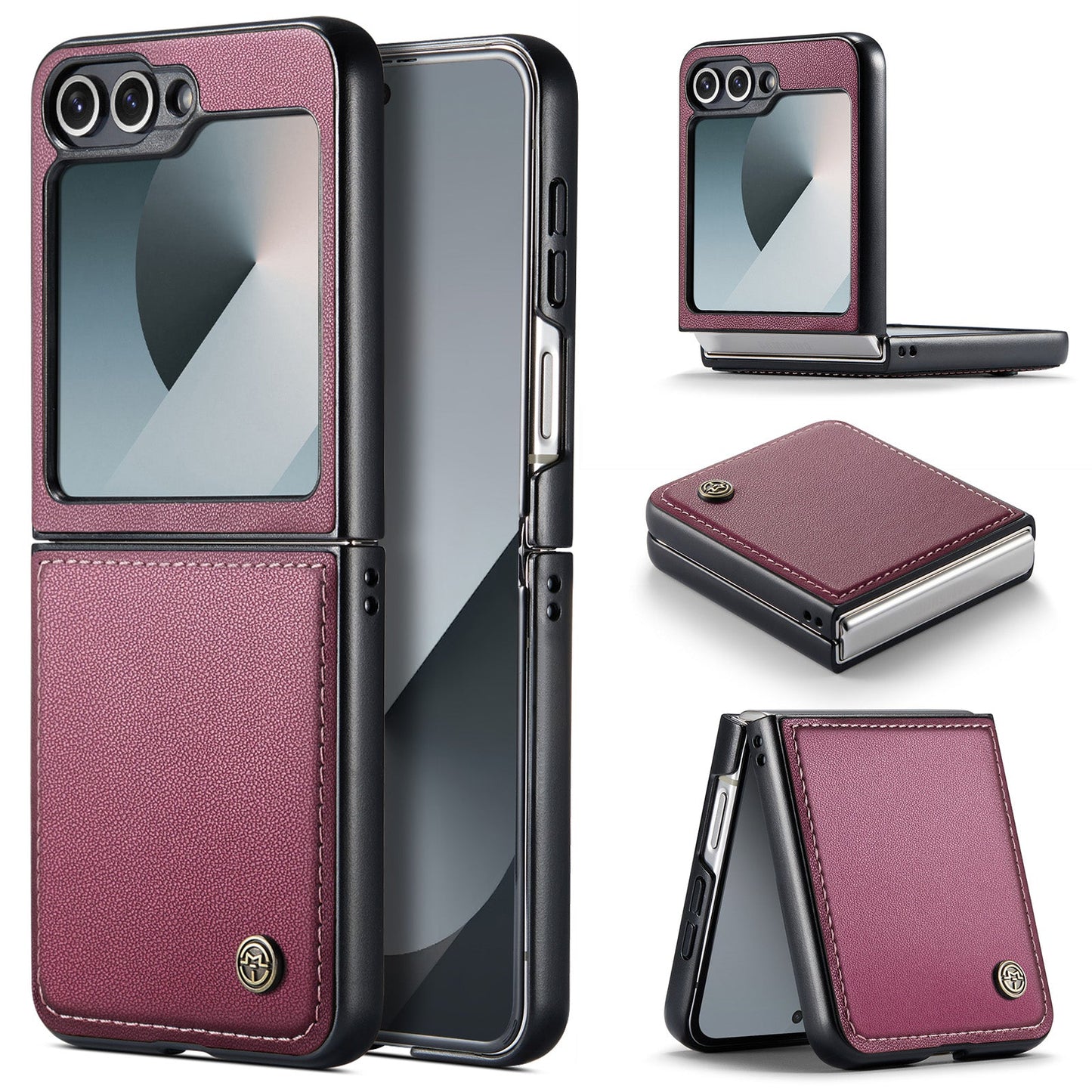 Galaxy Z Flip 7 Fe Pu Wallet Case [Maroon]