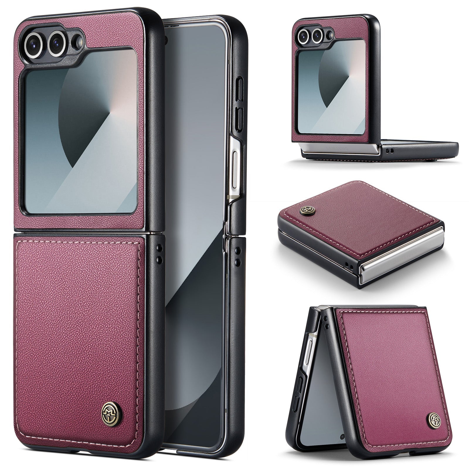 Galaxy Z Flip 7 Fe Pu Wallet Case [Maroon]