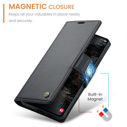 Galaxy S25 Plus Pu Wallet Case [Black]
