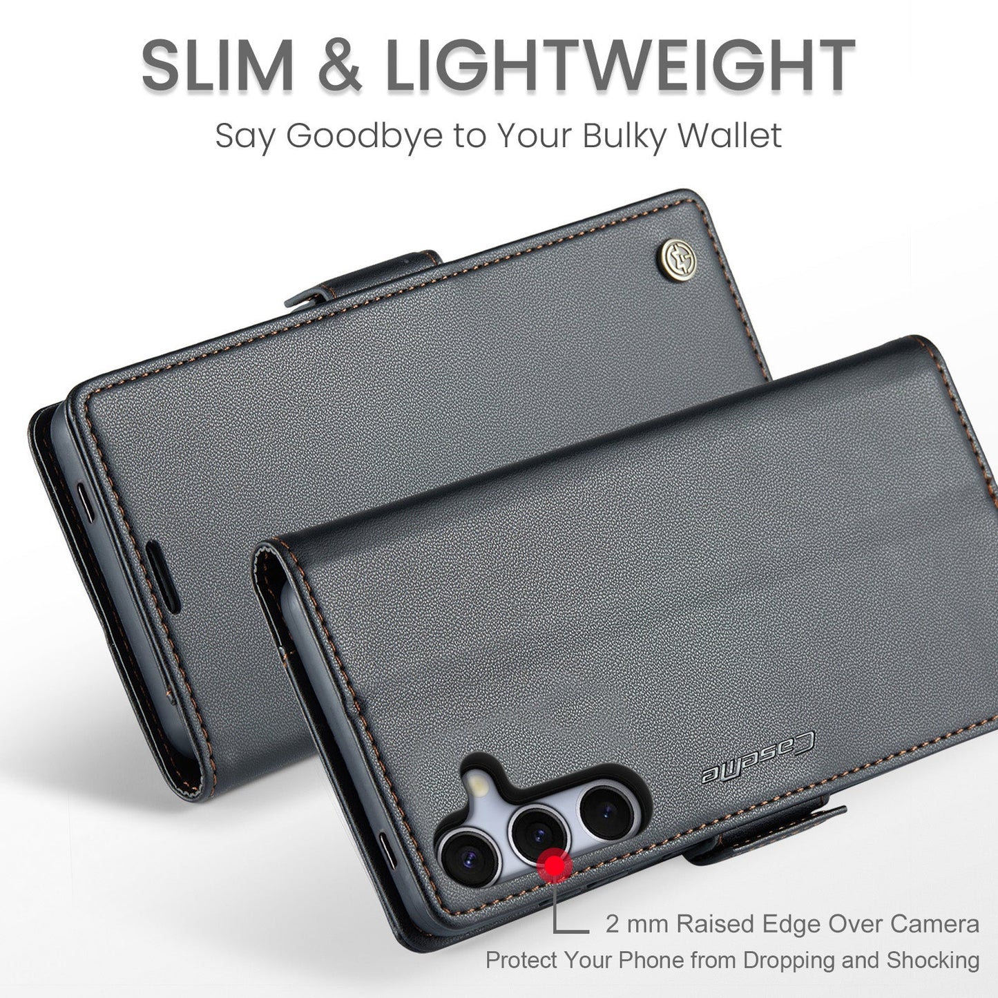 Galaxy S25 Plus Pu Wallet Case [Black]