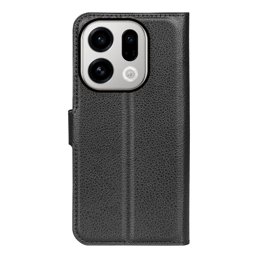 Oppo Find X9 Pu Wallet Case [Black]