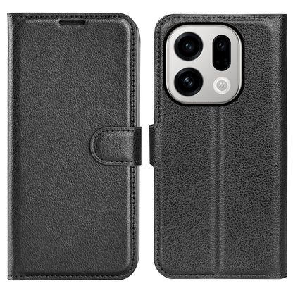 Oppo Find X9 Pu Wallet Case [Black]