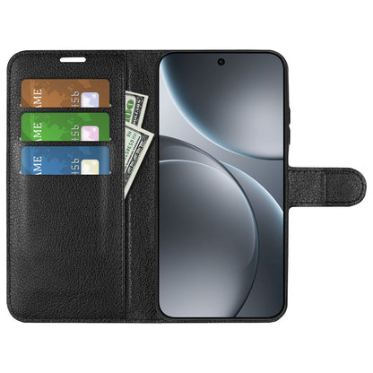 Oppo Find X9 Pu Wallet Case [Black]