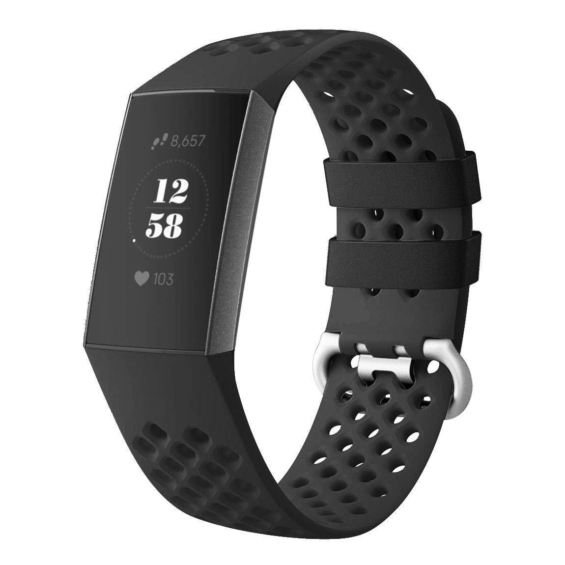 Fitbit Charge 3 Silicone Strap [Black]