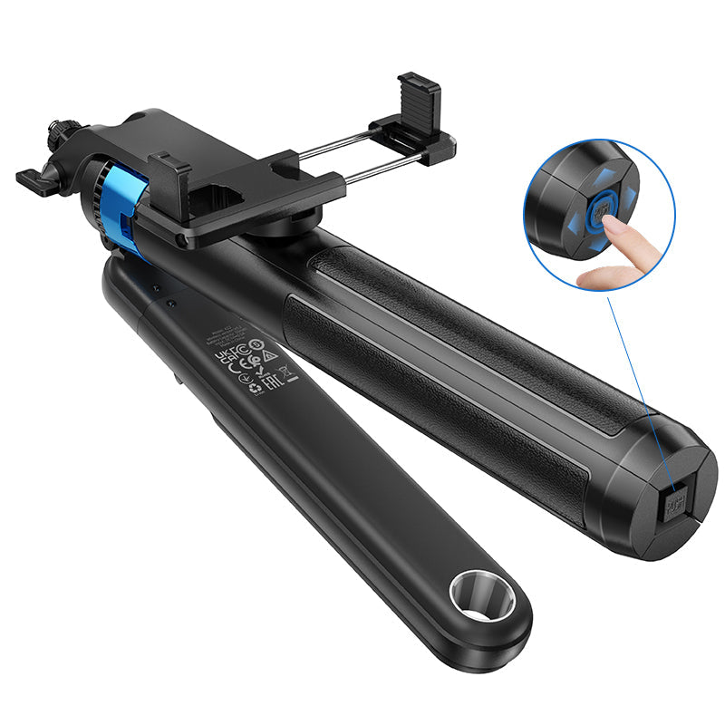 Hoco Premium Bluetooth Selfie Stick w/ 1.75m Quadpod, Camera Mount, Stabilizer (K22)