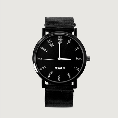 Moana Road Te Reo Maori Watch [ Black - 7030]