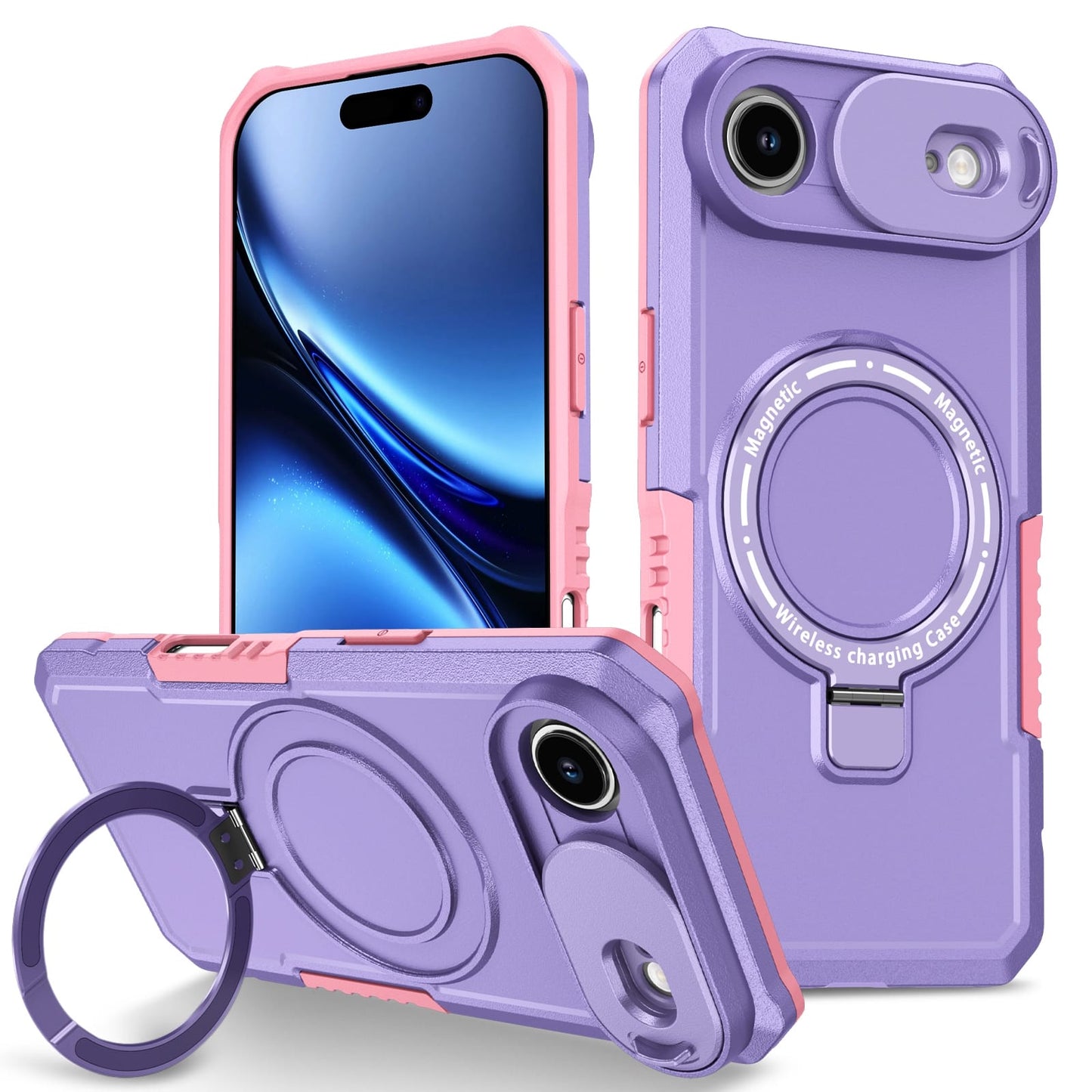 Iphone 17 Air Magsafe Sliding Cover Case [Purple]