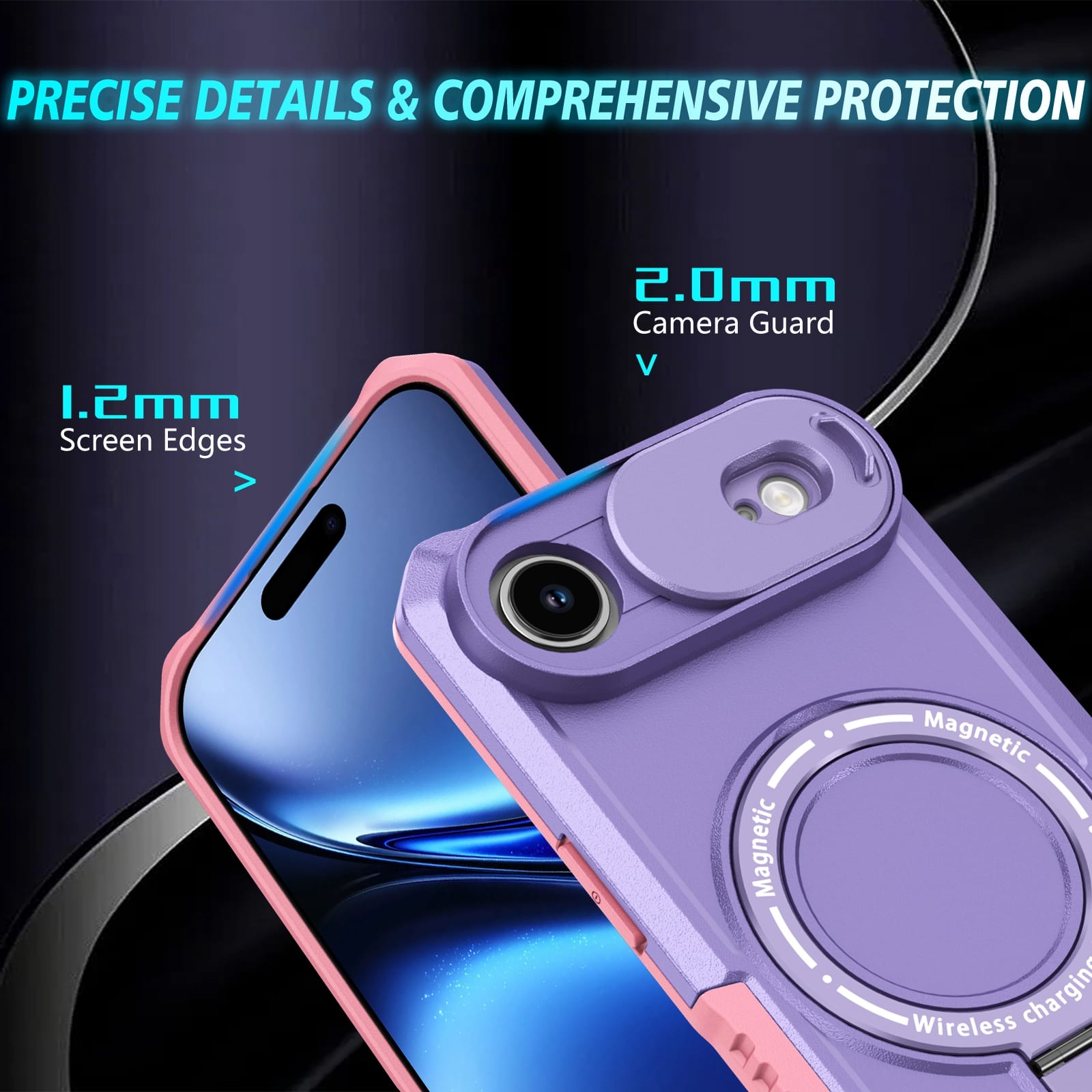 Iphone 17 Air Magsafe Sliding Cover Case [Purple]