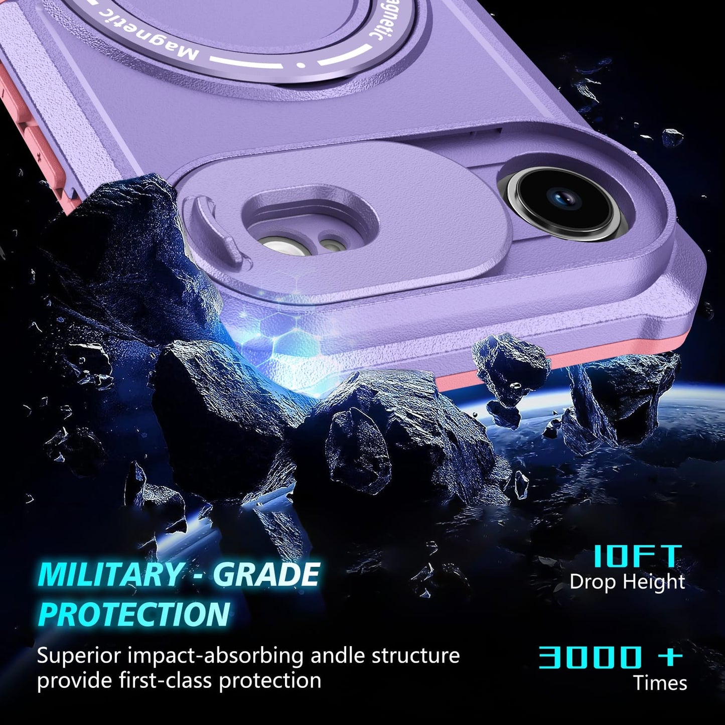 Iphone 17 Air Magsafe Sliding Cover Case [Purple]