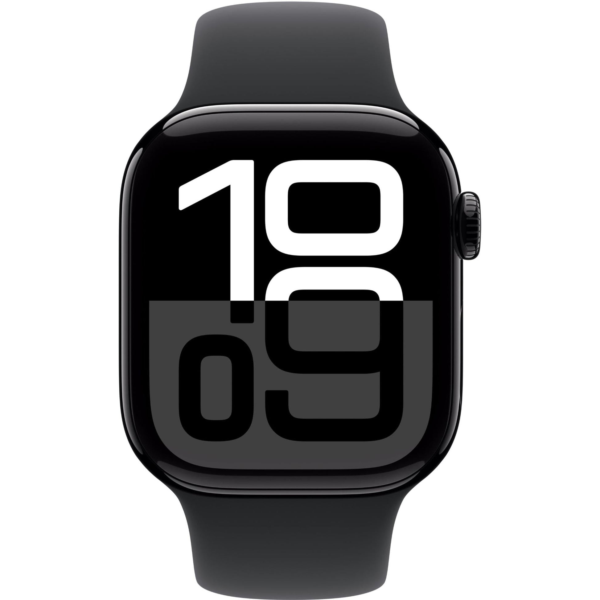 Apple Watch Series 10 GPS, 46mm Aluminum Case [ Black Sport Band M/L A2999 MWWQ3 - Jet Black ]
