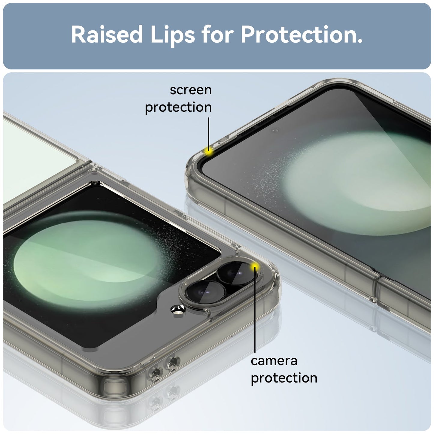 Samsung Galaxy Z Flip 7 Fe Soft Gel Case [Clear Grey]