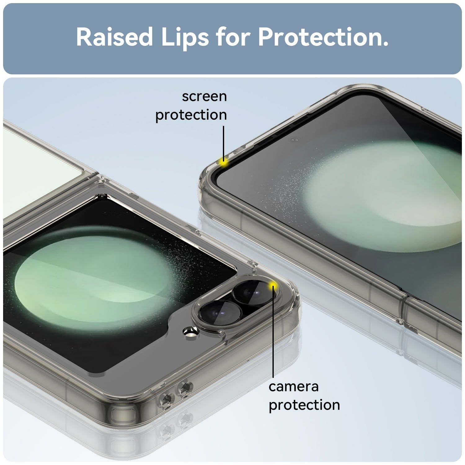 Samsung Galaxy Z Flip 7 Fe Soft Gel Case [Clear Grey]