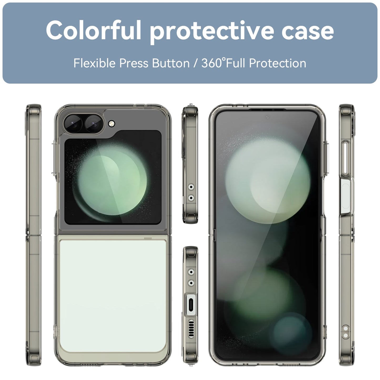 Samsung Galaxy Z Flip 7 Fe Soft Gel Case [Clear Grey]