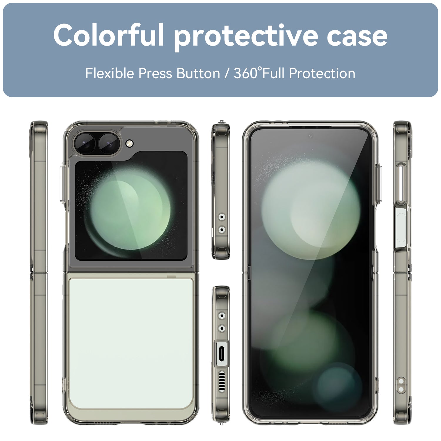 Samsung Galaxy Z Flip 7 Fe Soft Gel Case [Clear Grey]
