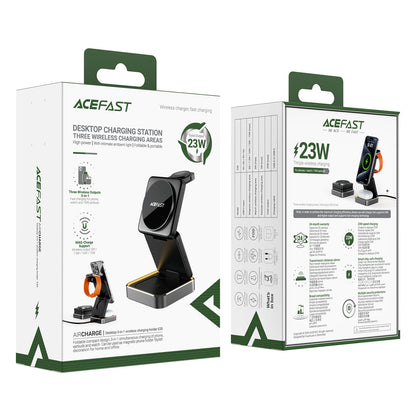 Acefast 23W Premium 3-in-1 Magnetic Wireless Charger w/ Foldable Design, Ambient Light (E20)