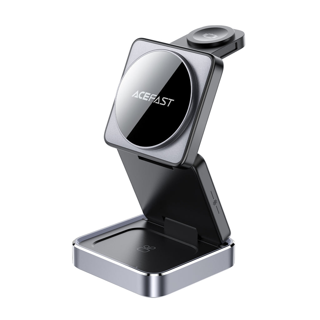 Acefast 23W Premium 3-in-1 Magnetic Wireless Charger w/ Foldable Design, Ambient Light (E20)