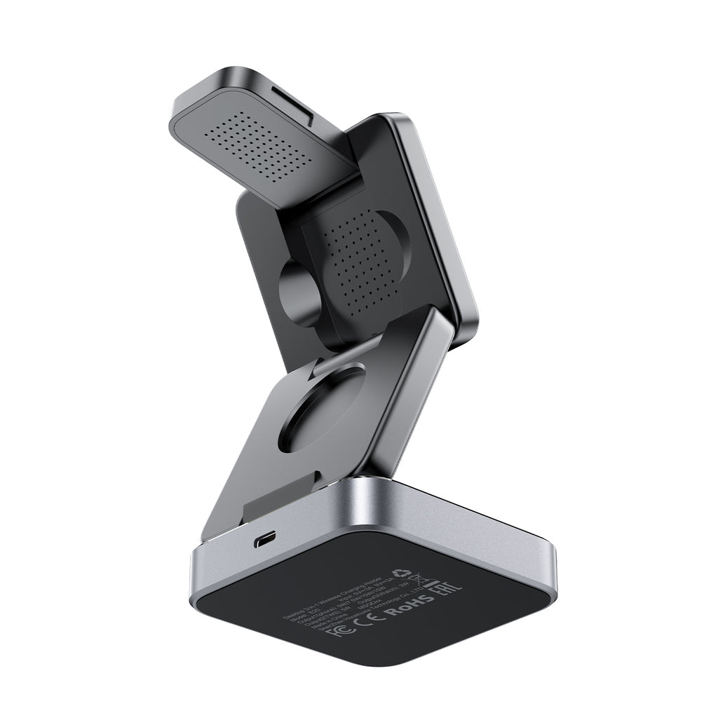 Acefast 23W Premium 3-in-1 Magnetic Wireless Charger w/ Foldable Design, Ambient Light (E20)