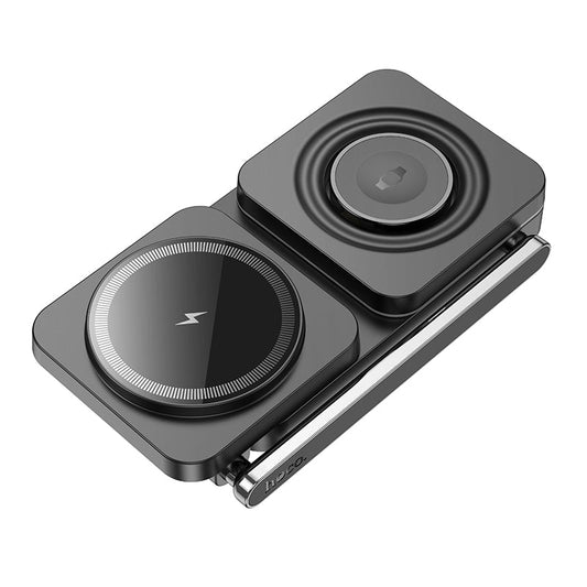 Hoco 15W 3-in-1 Magnetic Wireless Fast Charger with Foldable Stand (CQ10) White
