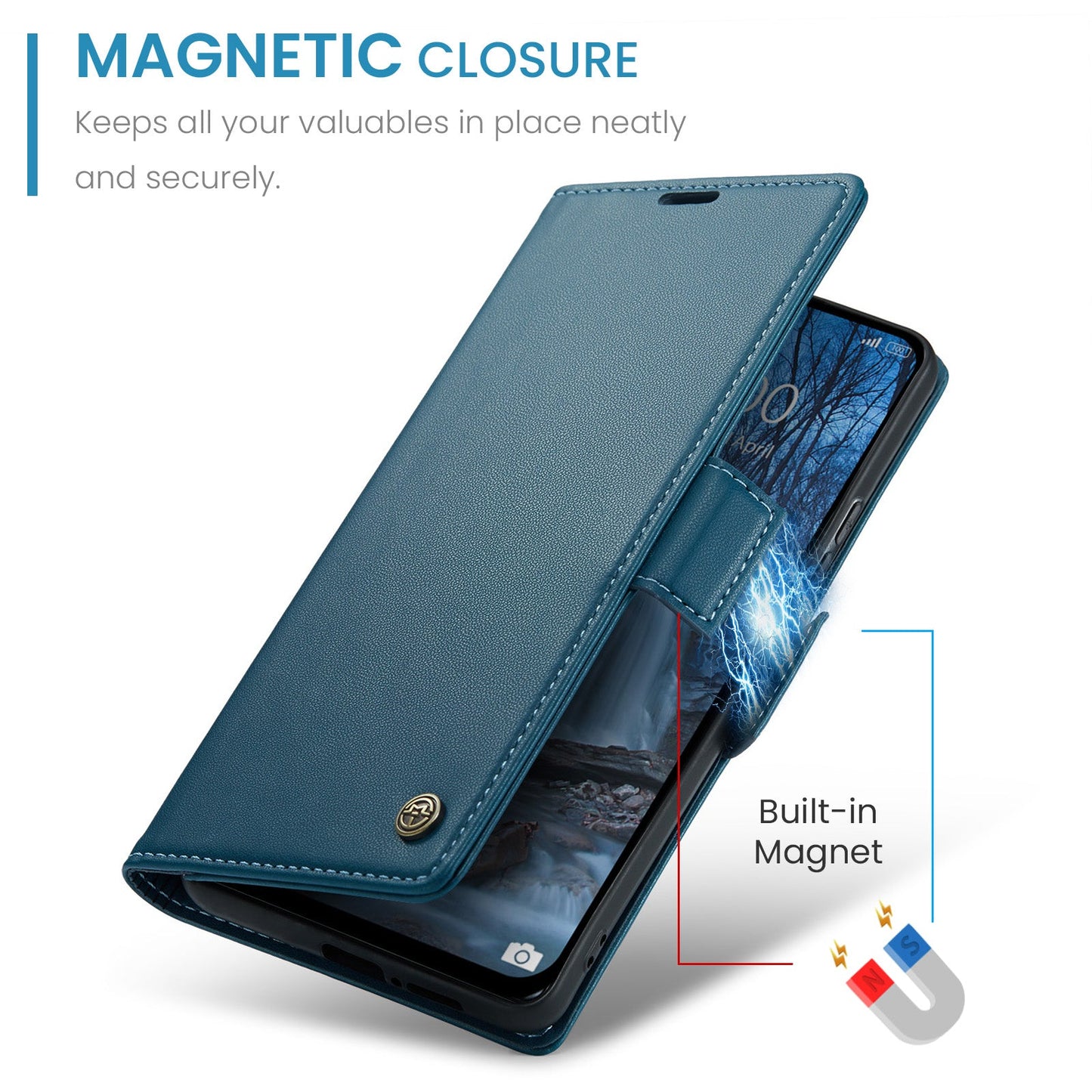 Xiaomi Redmi Note 14 5G Pu Wallet Case [Navy]