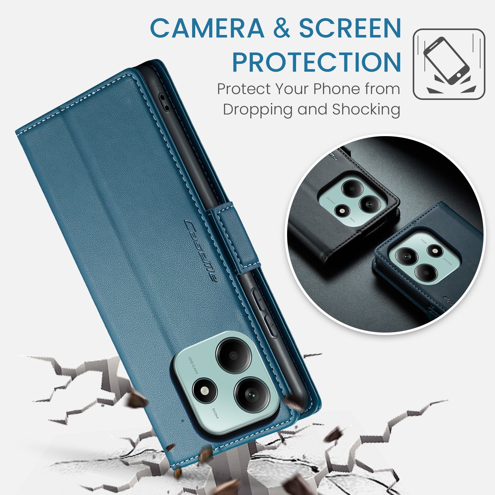 Xiaomi Redmi Note 14 5G Pu Wallet Case [Navy]