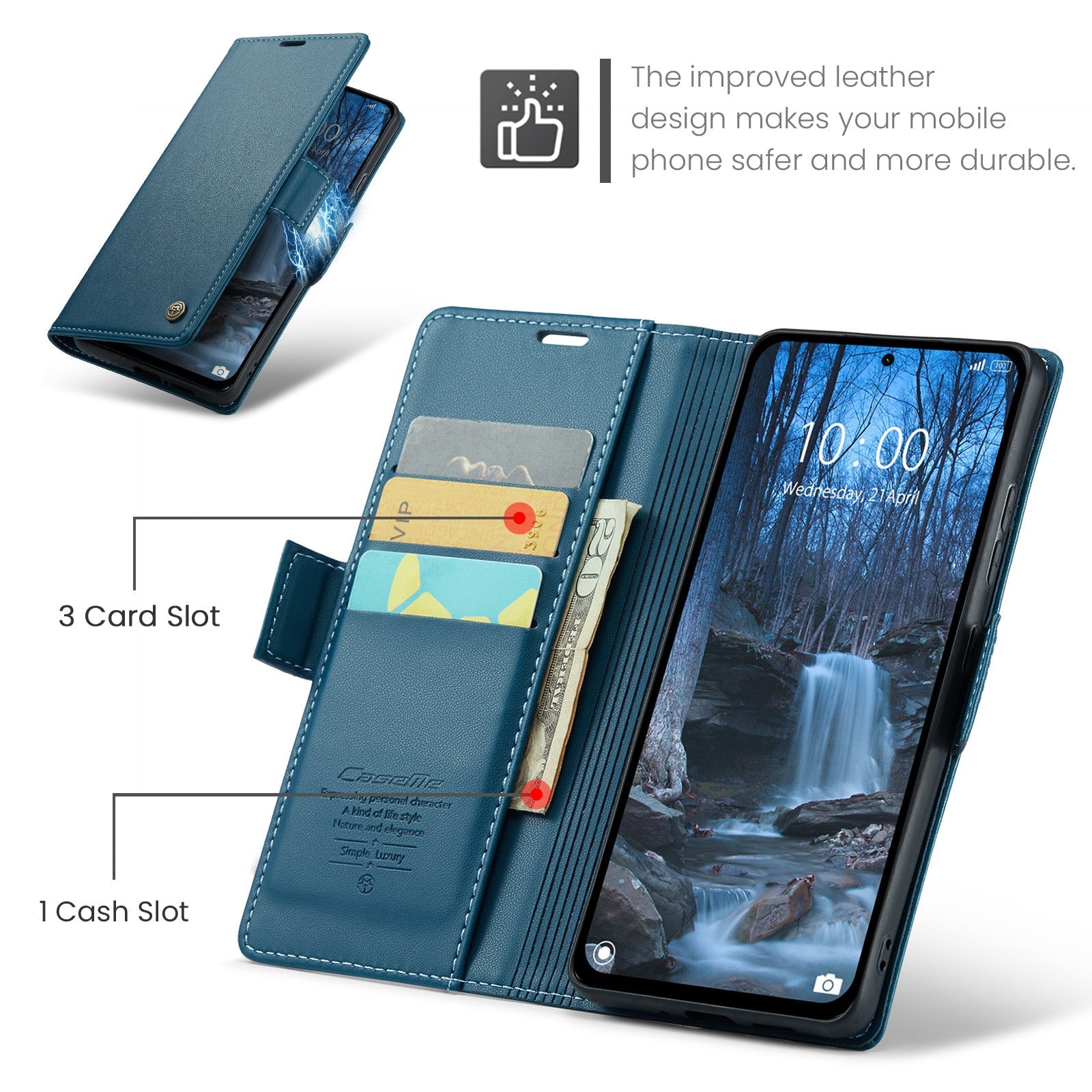 Xiaomi Redmi Note 14 5G Pu Wallet Case [Navy]