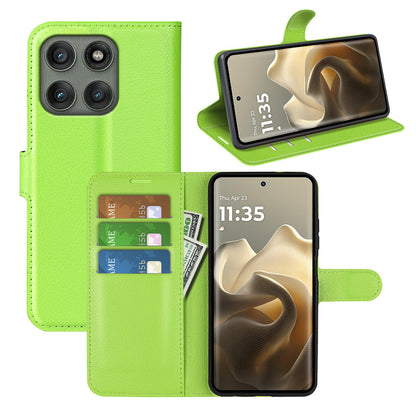 Moto Edge 60 Fusion Pu Wallet Case [Green]