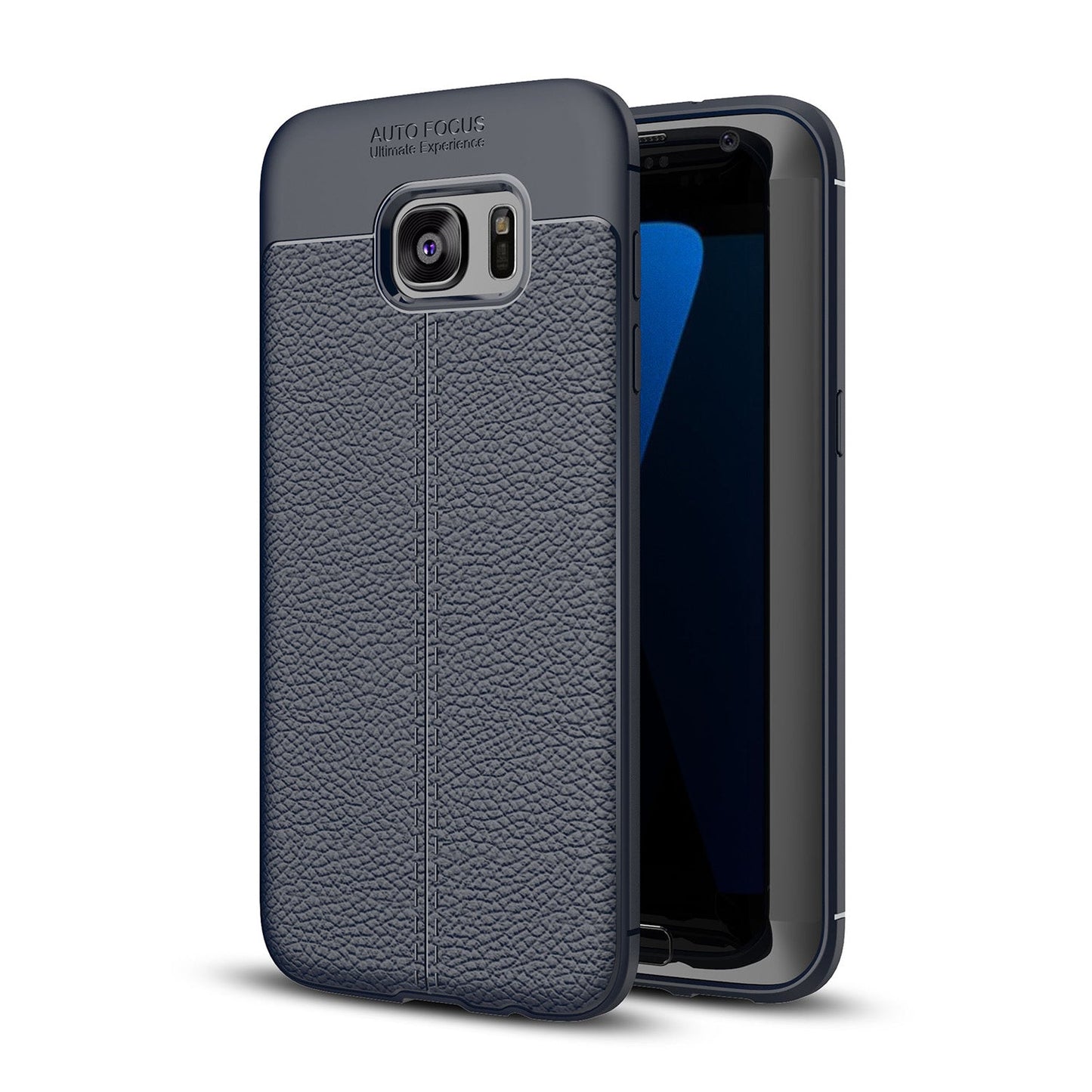 Galaxy S7 Edge Leather Texture Case [Navy]