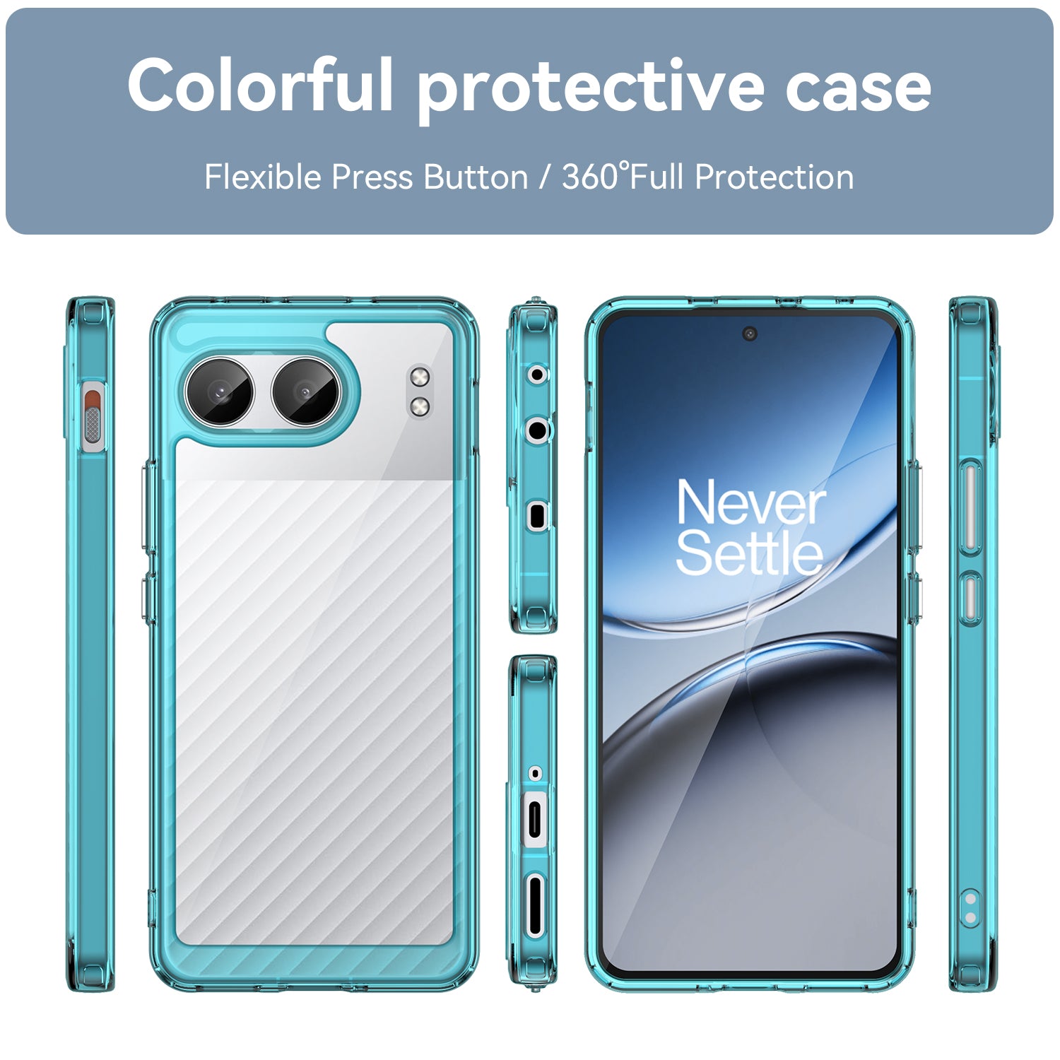 Oneplus Nord 4 Soft Gel Bumper Case [Clear Blue]