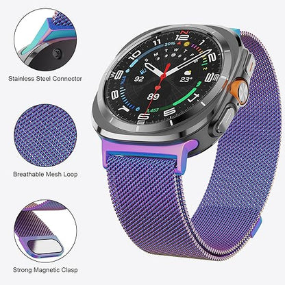 Samsung Galaxy Watch Ultra 47Mm Milanese Loop Strap [Rainbow]
