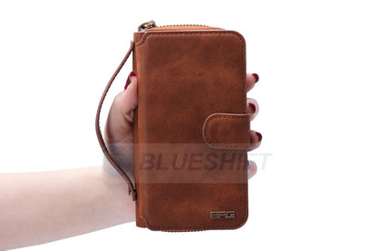 Samsung Galaxy S7 Deluxe Zipper Case Brown