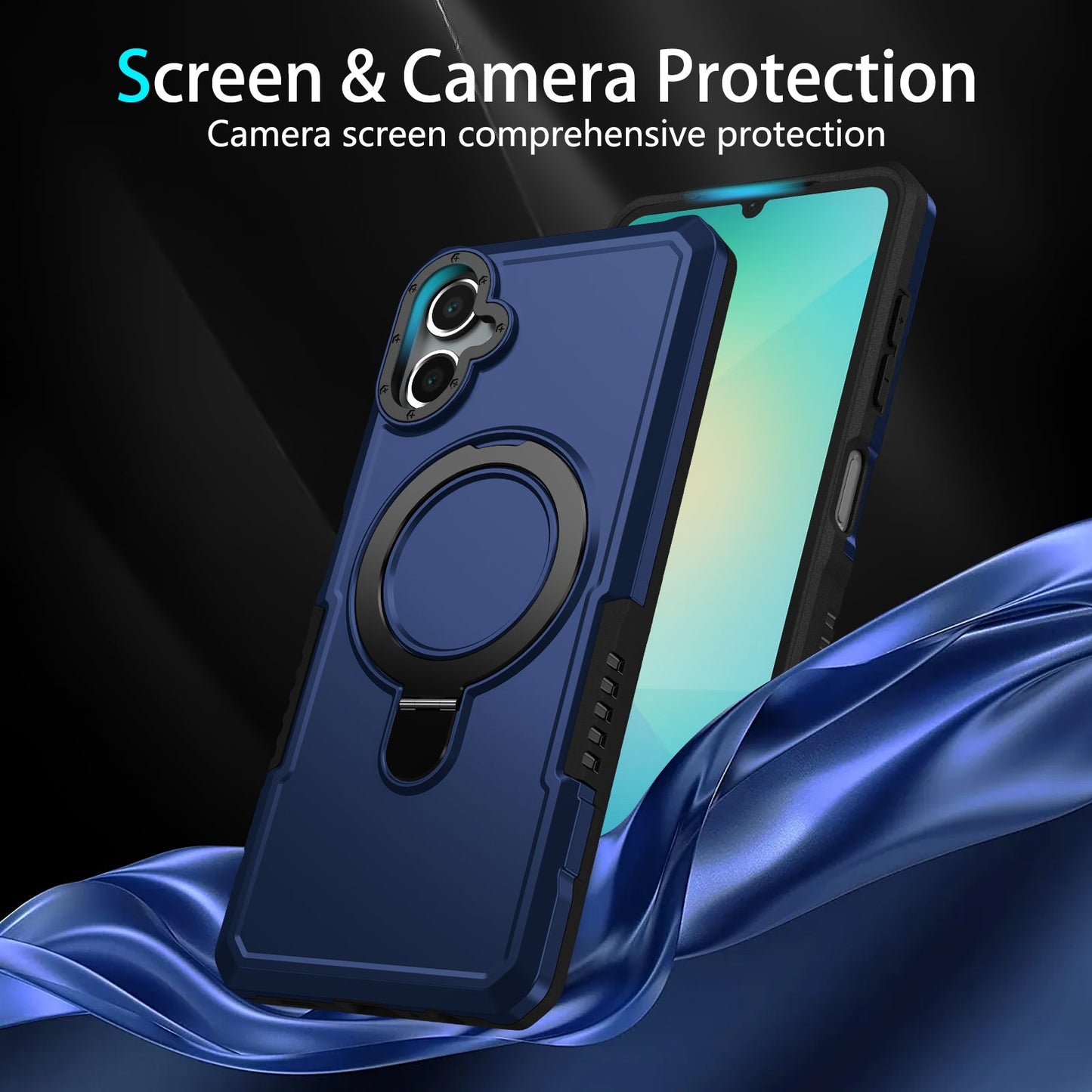 Galaxy A06 4G Kickstand Heavy Duty Case [Navy]