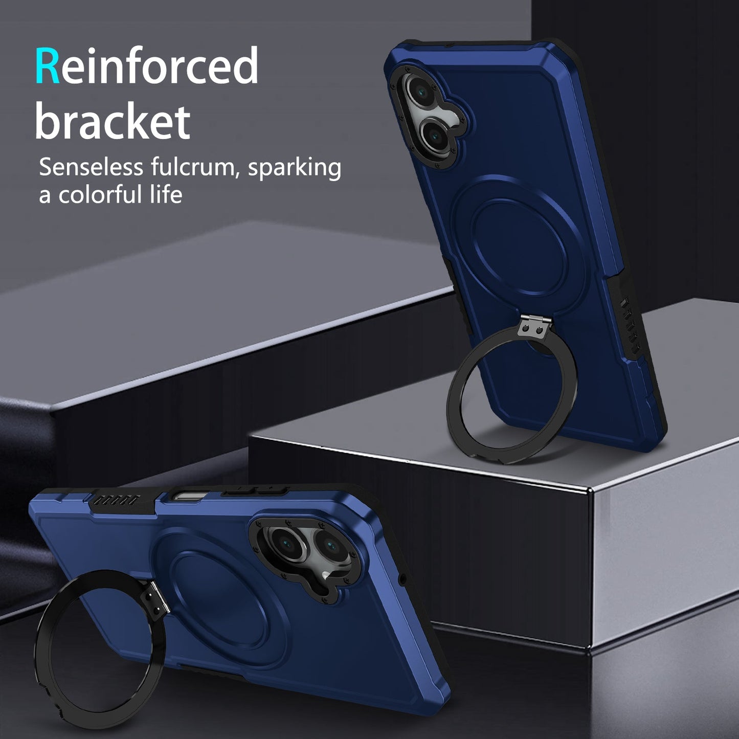 Galaxy A06 4G Kickstand Heavy Duty Case [Navy]