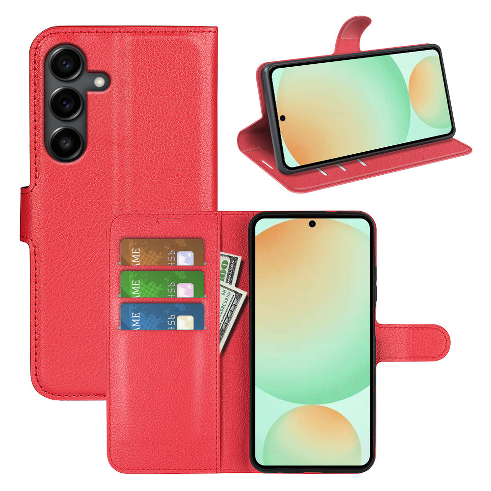 Galaxy S25fe Pu Wallet Case [Red]