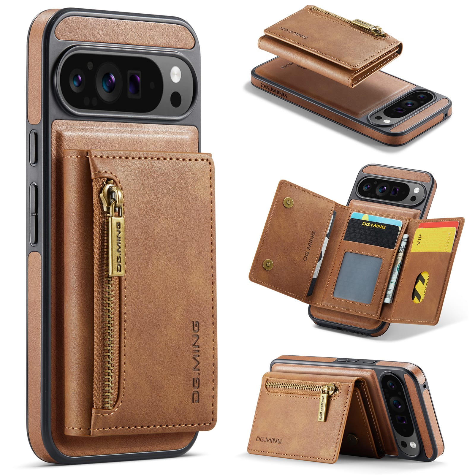 Google Pixel 10 Pro Xl Magnetic Wallet [Brown]