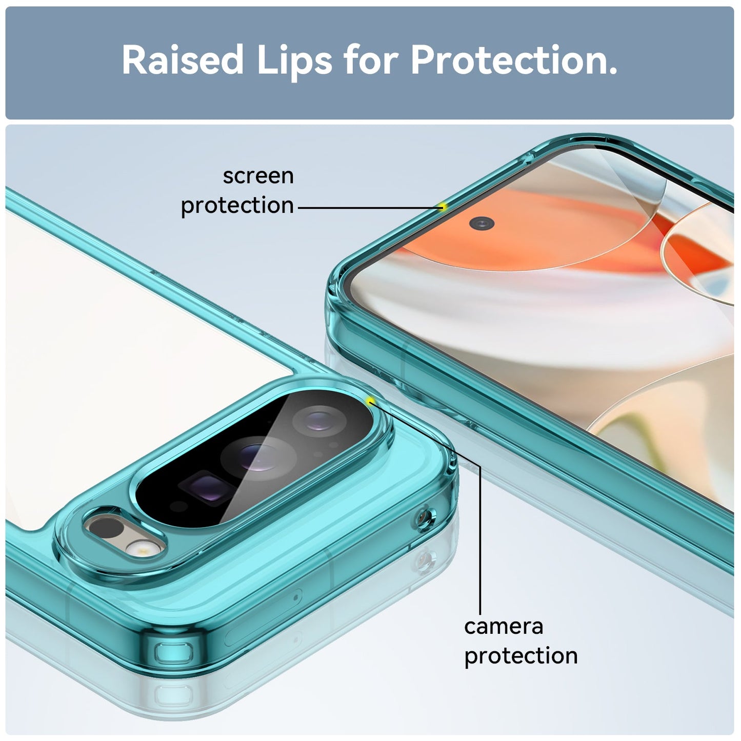 Google Pixel 10 Pro Xl Soft Gel Case [Clear Blue]